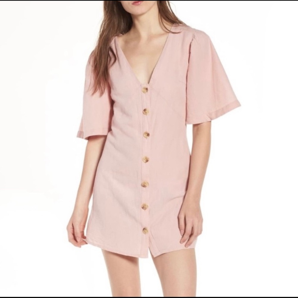 Topshop Angel Sleeve Pink Mini Dress 2 NWT